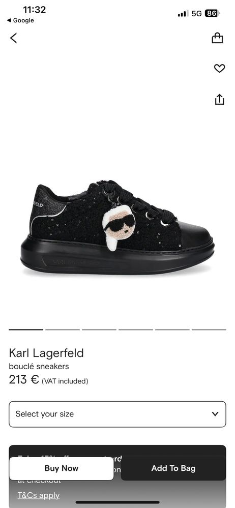 Черни маратонки Karal Lagerfeld 38 номер