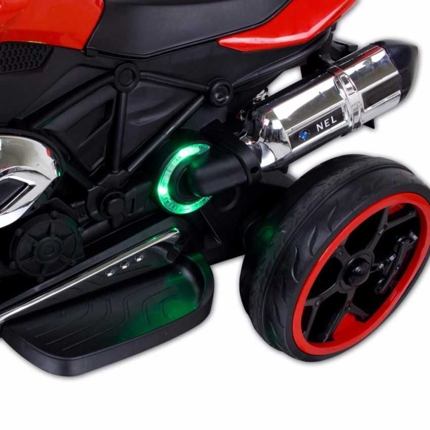 Motocicleta electrica cu 3 roti copii 2-6 ani GS Sport cu lumini  Rosu