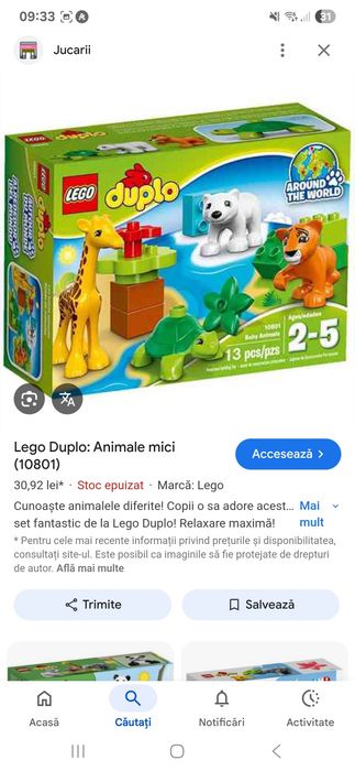 Lego duplo animale mici