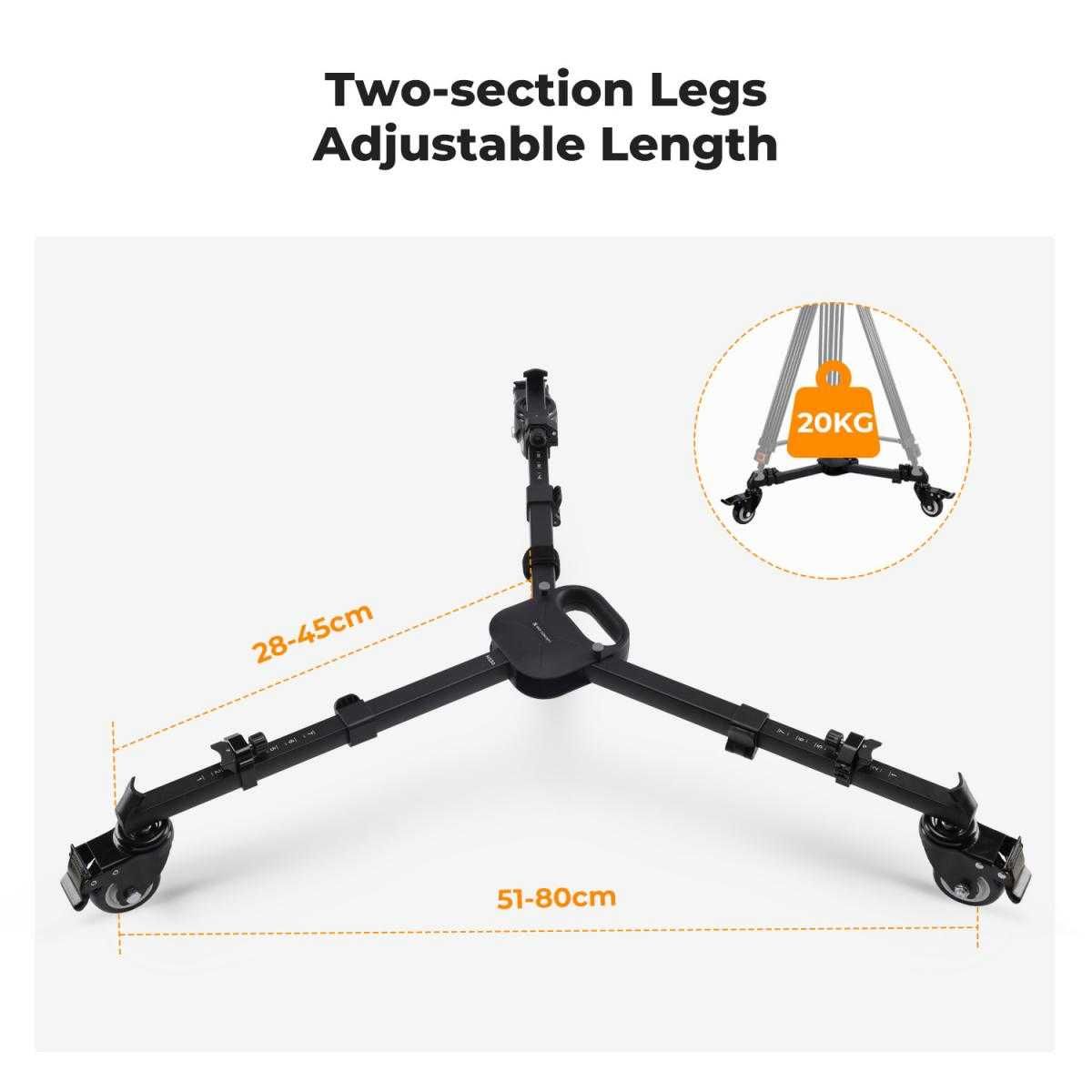 K&F Concept Количка за статив / трипод / Tripod Dolly