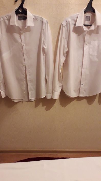 Сорочка мужская,белая,хлопок100%,размер 46-48 ,по 2000тг каждая