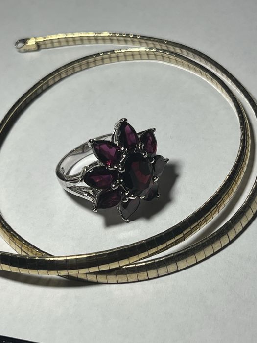 Inel argint si lant argint aurit MILOR