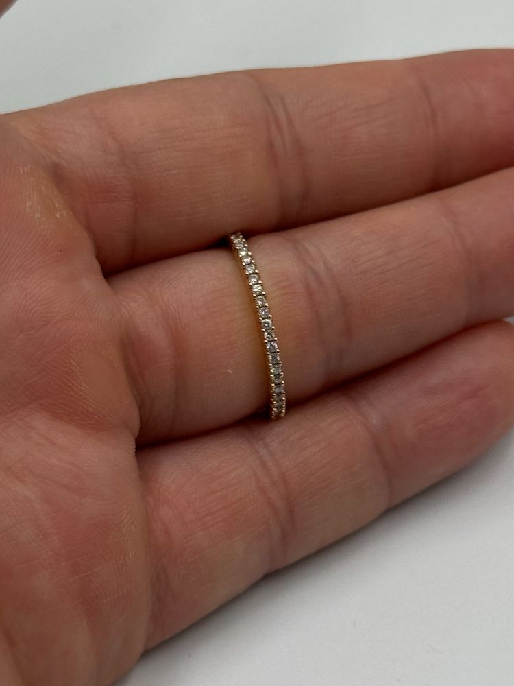 Inel Semi Eternity Aur 18 k Cu Diamante