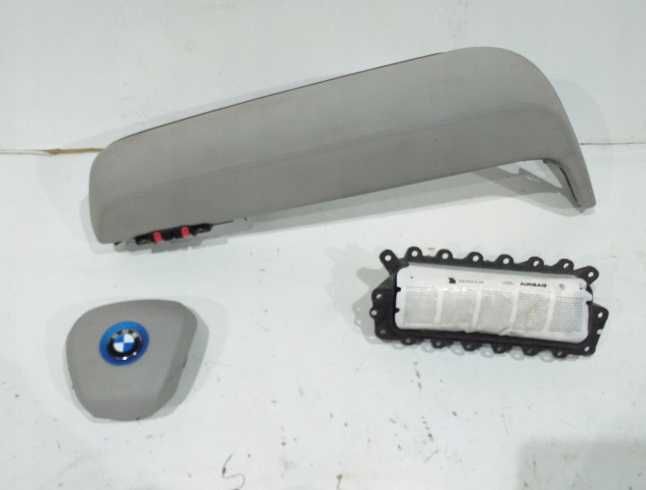 BMW I3 kit airbag bej GRI airbag volan pasager - set centuri siguranta