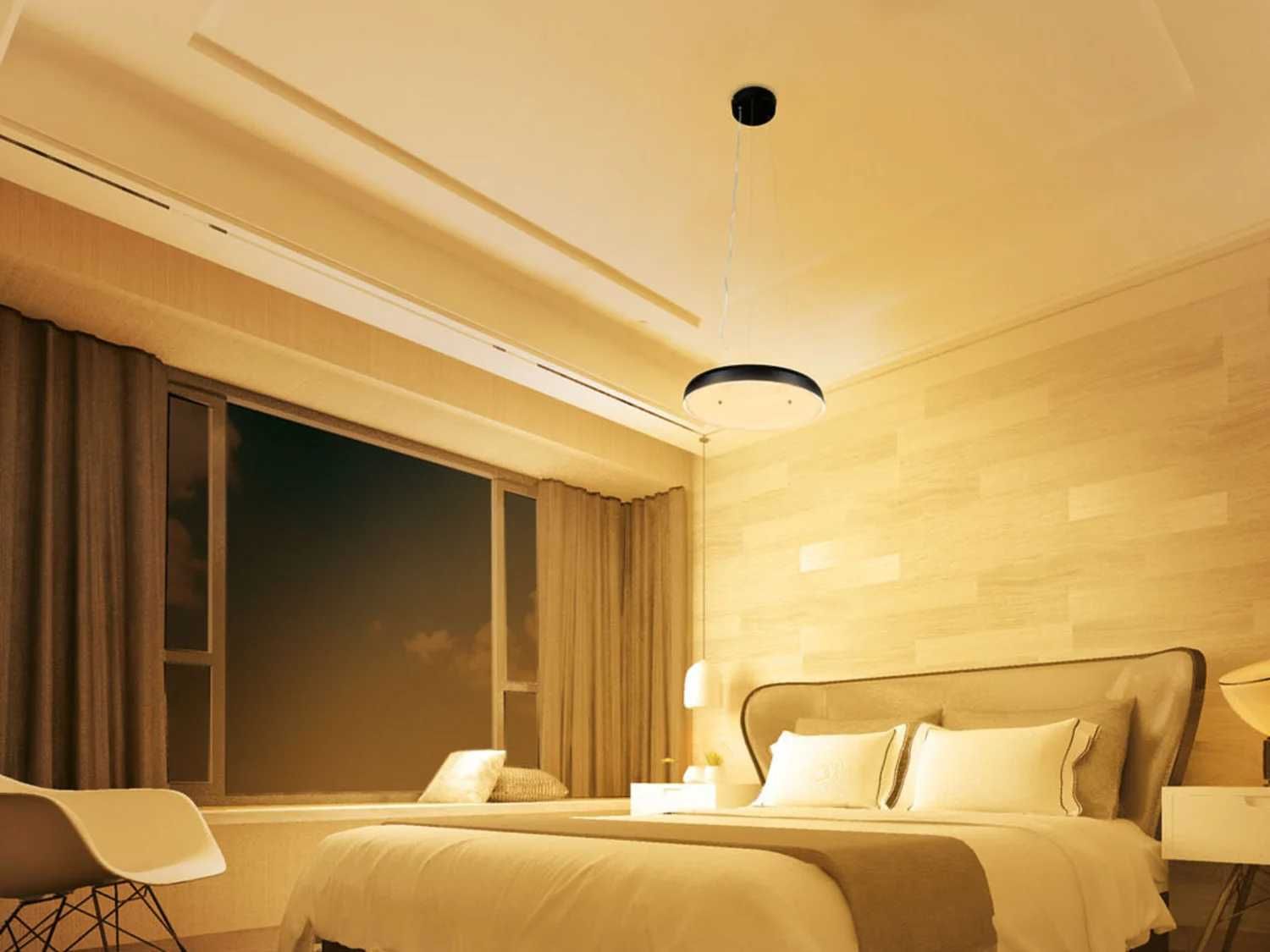 LED пендел Полилей димируем Zigbee Smart Home смарт Черен Бял 4200 lm