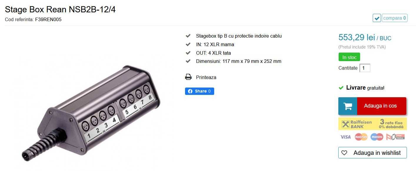 Stage Box Rean 3 modele