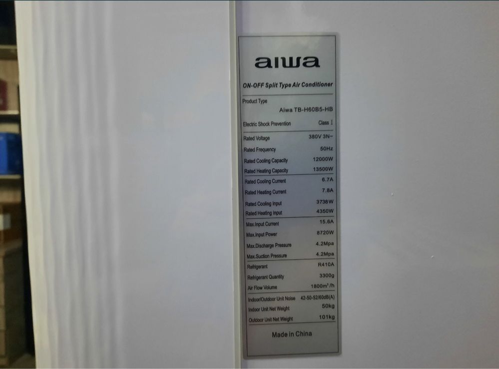 Колонный кондиционер AIWA 24-96btu japan brand биринчи кул