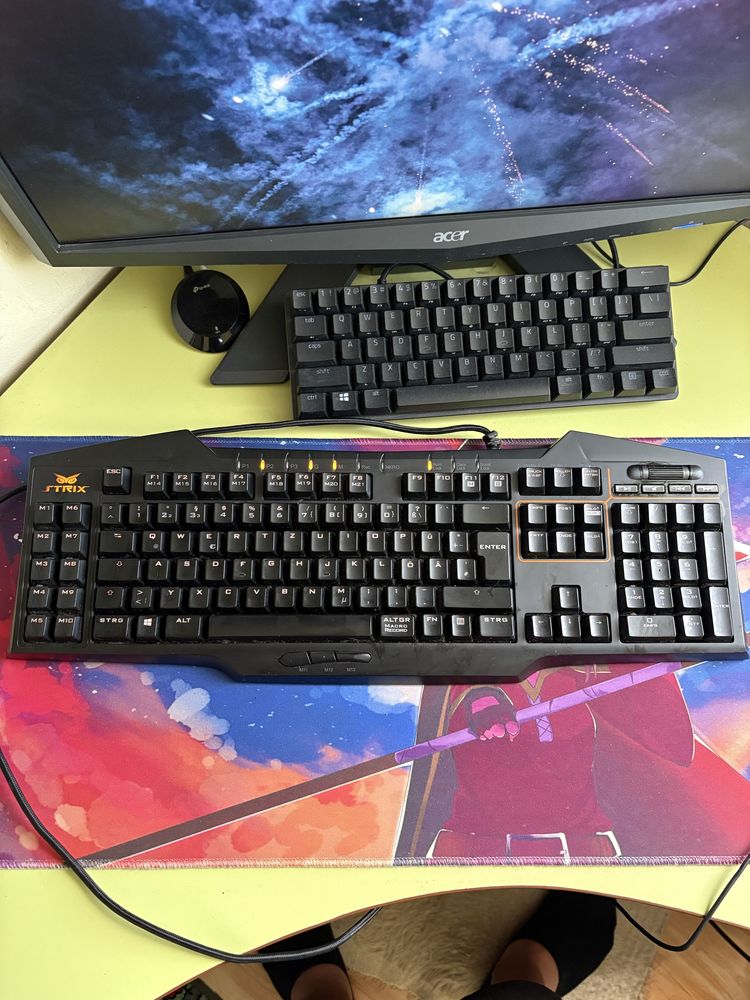 Комбо  - Клавиатура Asus strix pro + мишка Logitech g402 hyperion fury