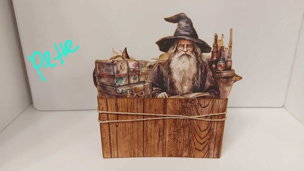 Изскачаща кутия картичка Хари Потър, Harry Potter, ръчно изработена