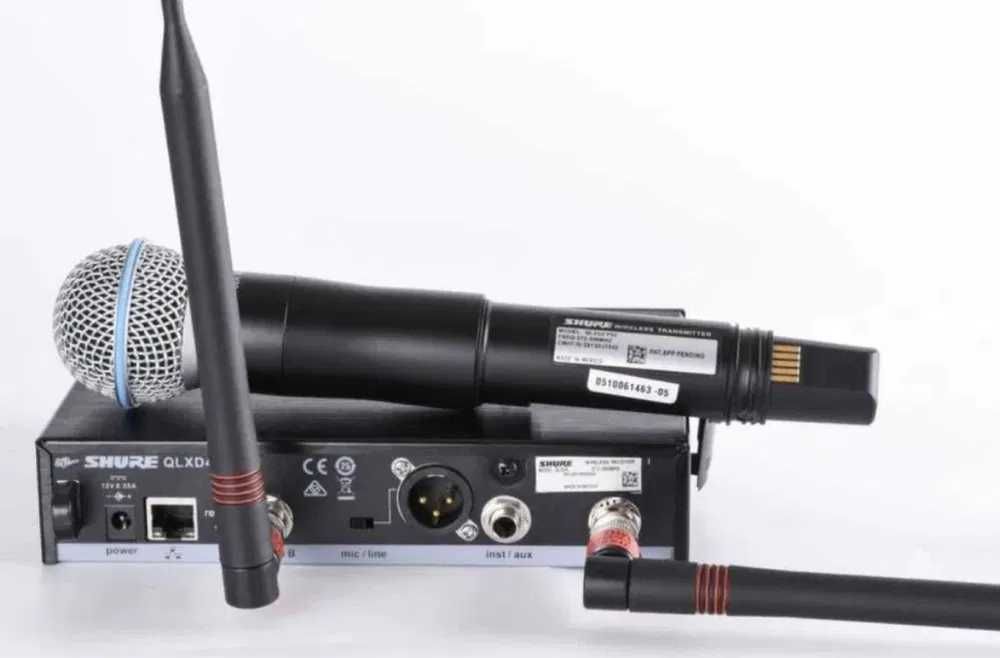 Shure QLXD capsula BETA 58a, PLACA MARE microfon wireless 100M