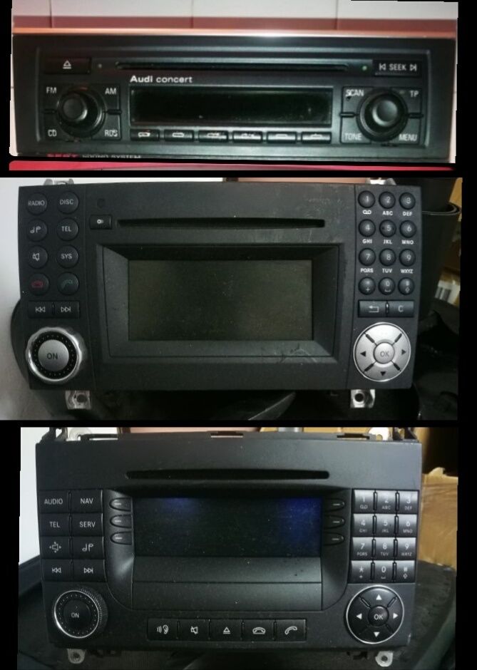 Радио CD за кола VW Поло, Ауди, Сеат, Пежо, С1, Айго, Мерцедес, Шаврол