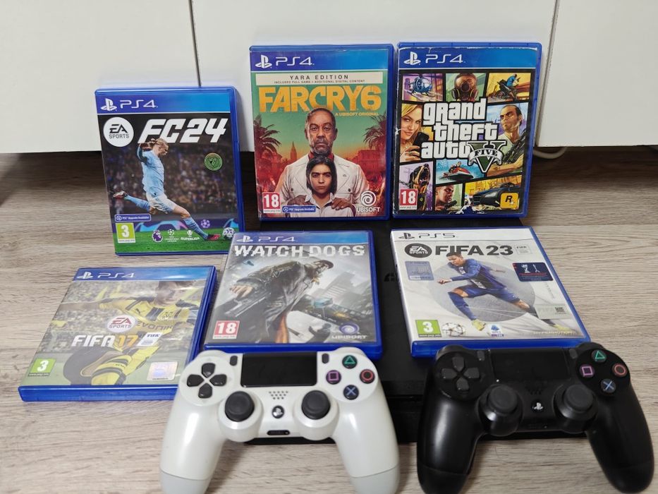 PlayStation 4 Slim 1TB+ 6 Jocuri +2 Controllere