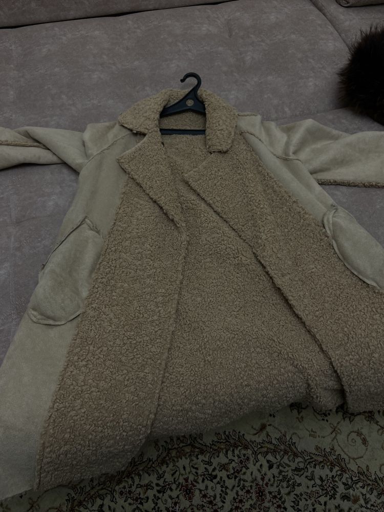 Длинная teddy coat. Тедди пальто