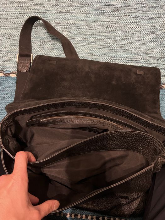 Geanta de piele neagra barbati de la Musette