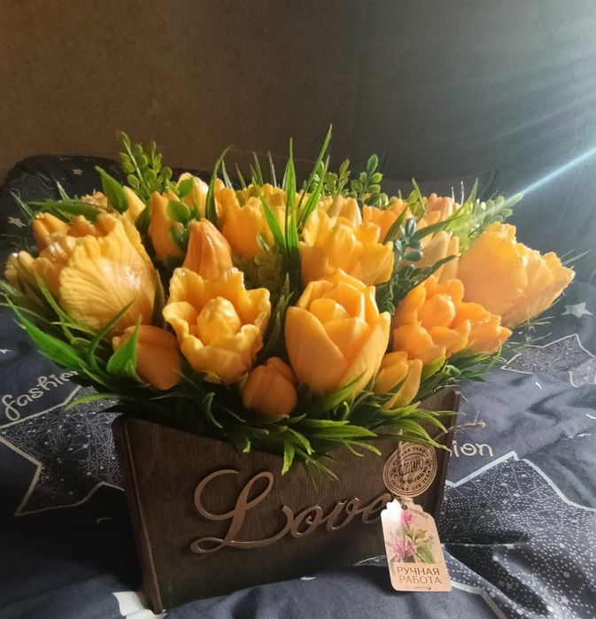 Очаровательные тюльпаны из мыла!!!