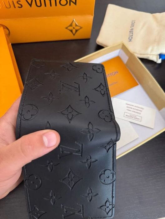 Portofel Louis Vuitton Black Leather Monogram