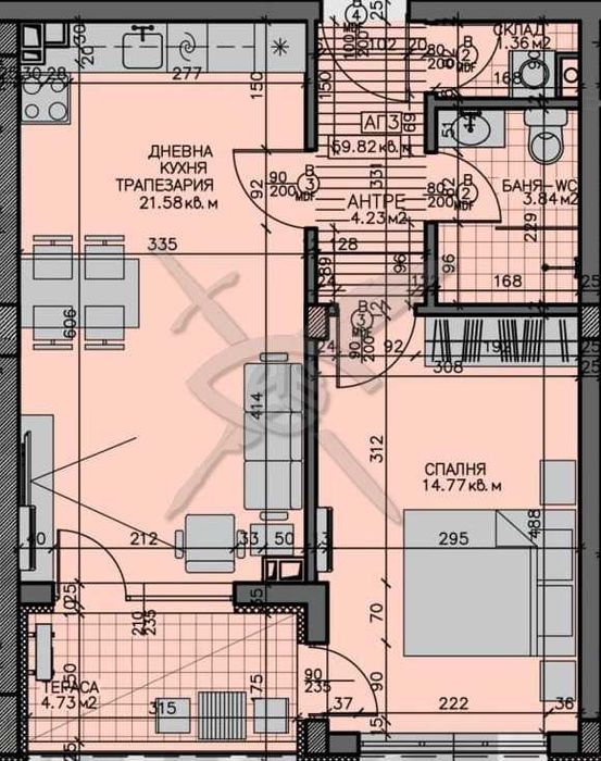 Двустаен апартамент в Зорница 1324 - 37682