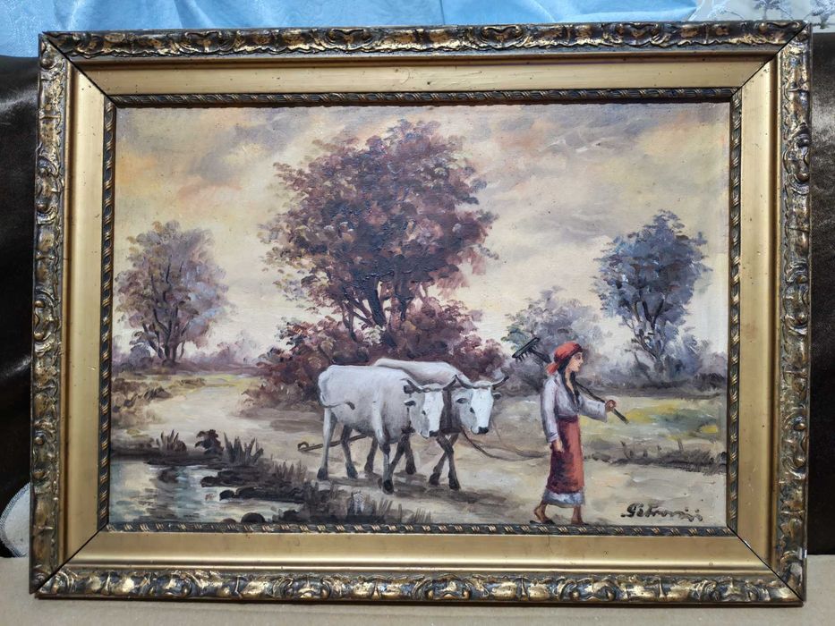 Tablou u/p semnat G. Petrovici (Petrașcu ?)