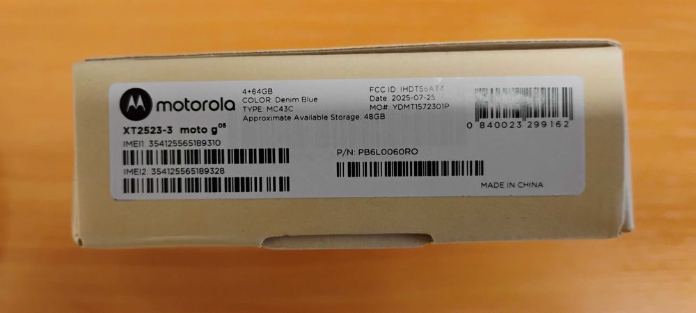 Мобилен телефон Motorola moto g05, две SIM карти, 64GB, 4GB RAM, 5200