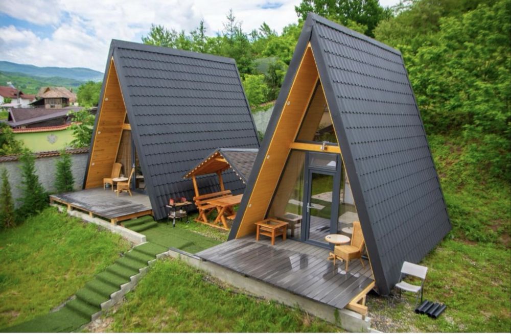 Vand cabane din lemn Aframe