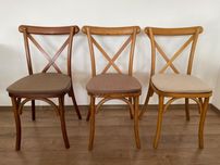 Scaune Pilgrim (scaun crossback) vintage lemn, HoReCa & evenimente