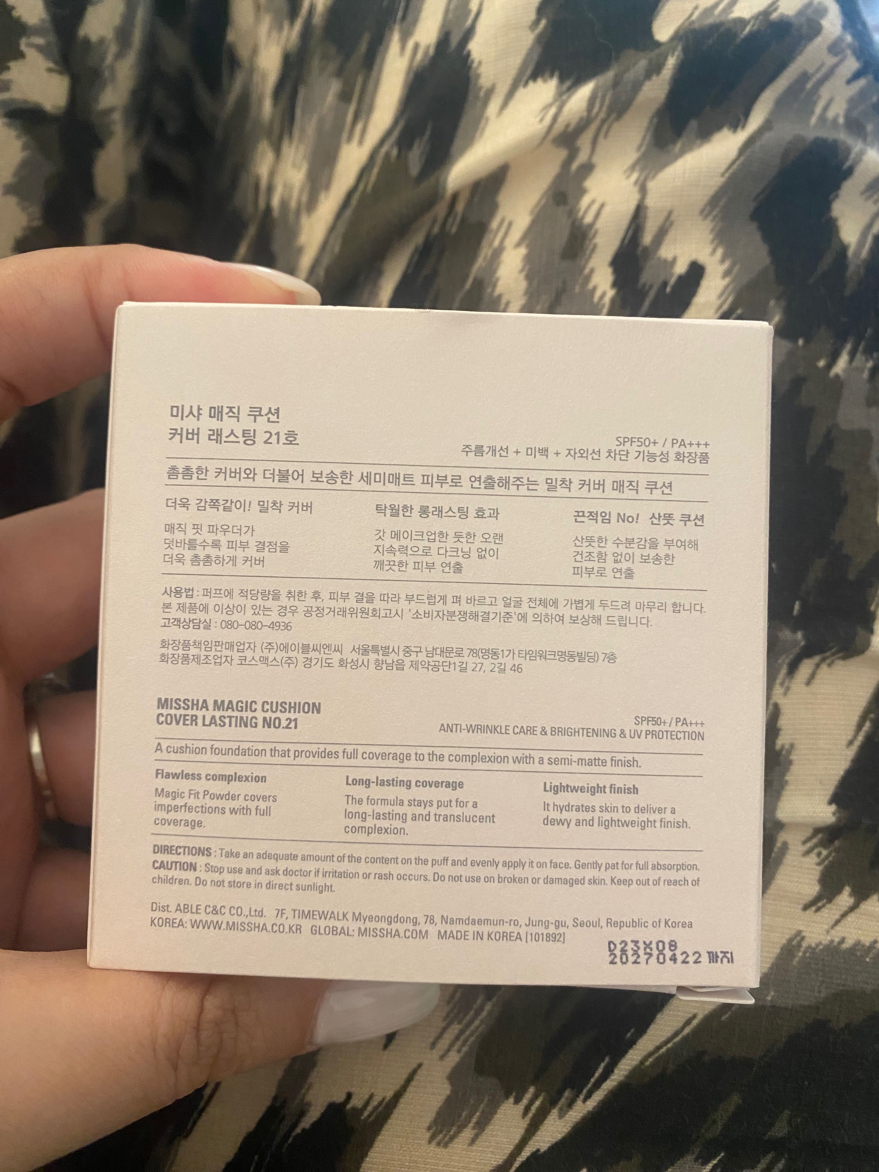 Missha magic cushion 50spf