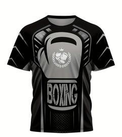 Мъжка тениска с графичен принт на боксови ръкавици