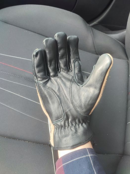 Cadou de sărbători - Mănuși motocicletă  piele cu etichetă