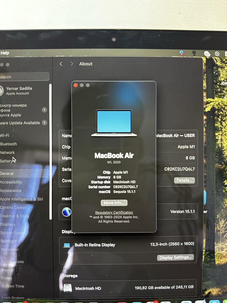 Макбук, Macbook air m1 gray 2020