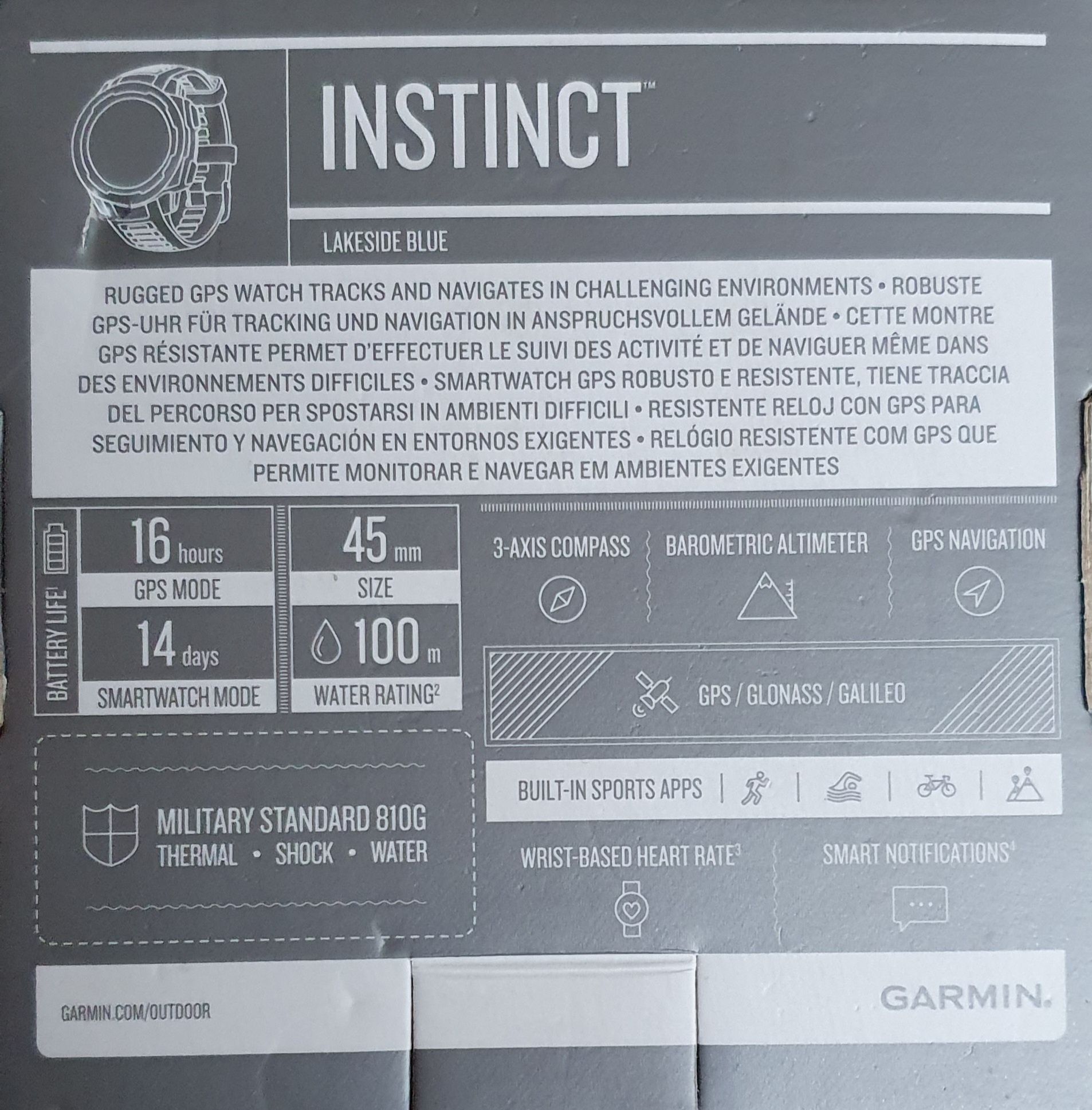 Garmin instinct Likeside Blue