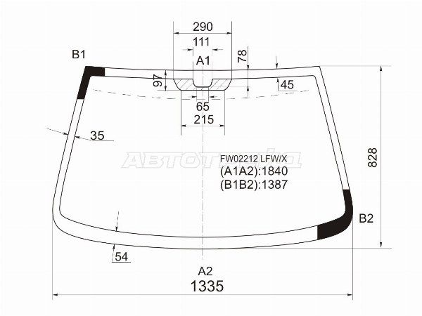 Стекло лобовое KIA RIO 4/5D 00-05 Kia Rio