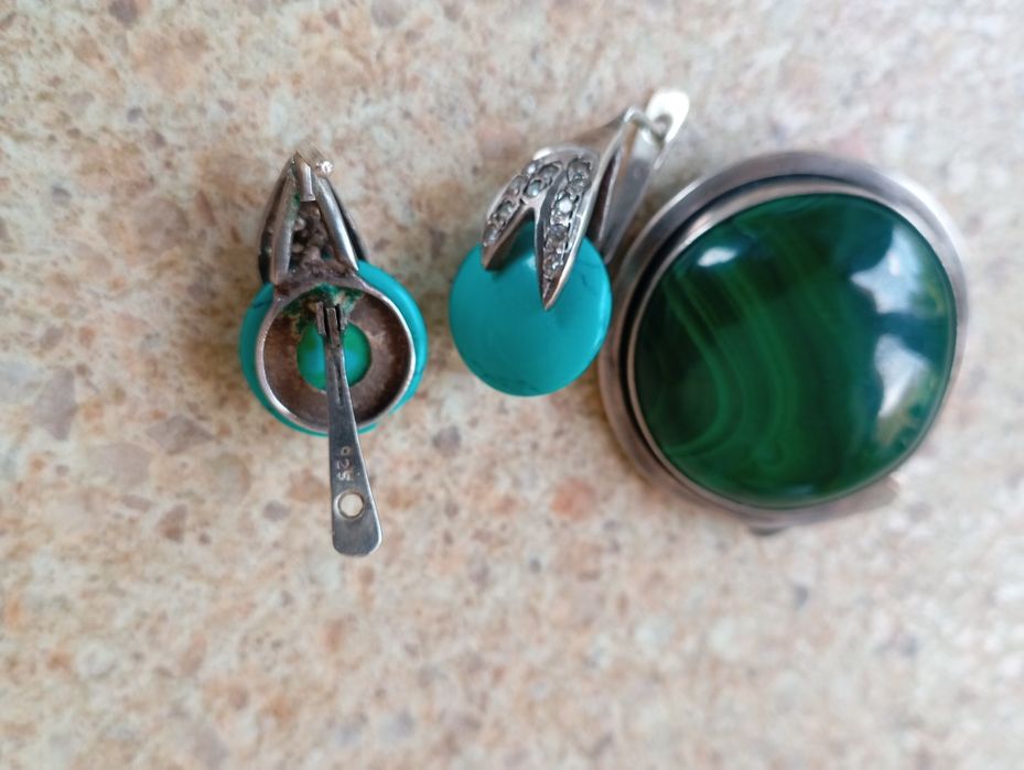 Серги серебро пробы 925