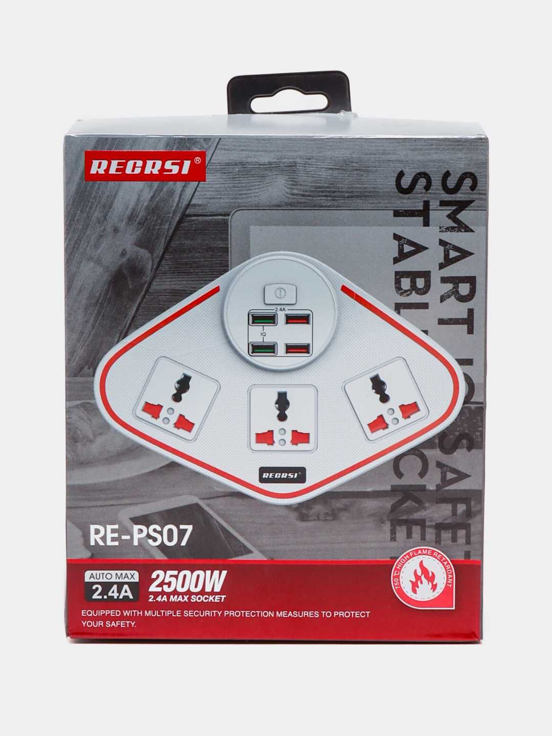 удленитель Recrsi 2500W/Model:RE-PS07