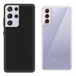 Husa S21/S22/S23/S24/S25 Plus Ultra Slim Silicon Transaprenta / Neagra