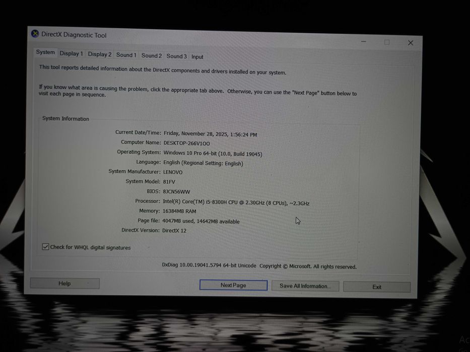 Laptop Lenovo legion y530