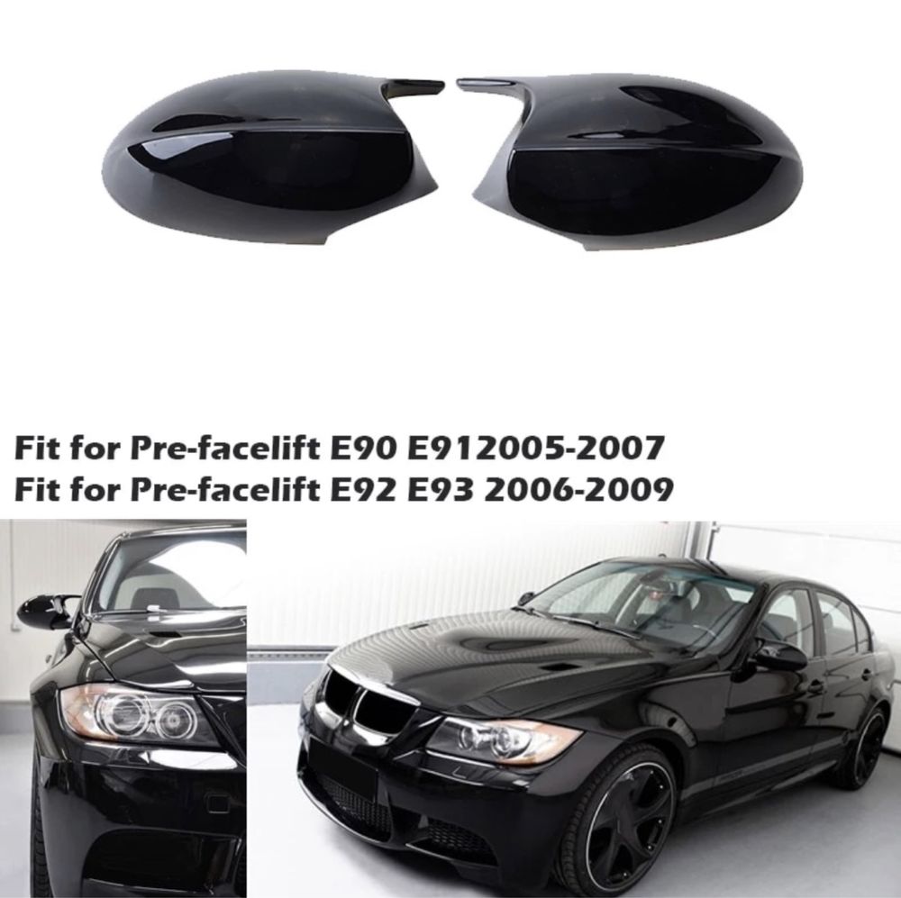 Set capace oglinzi Piano Black Bmw M seria 1 3 E81 E87 E90 E91 E92 E93