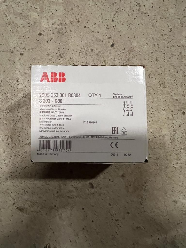 Intreruptor automat ABB S203-C80