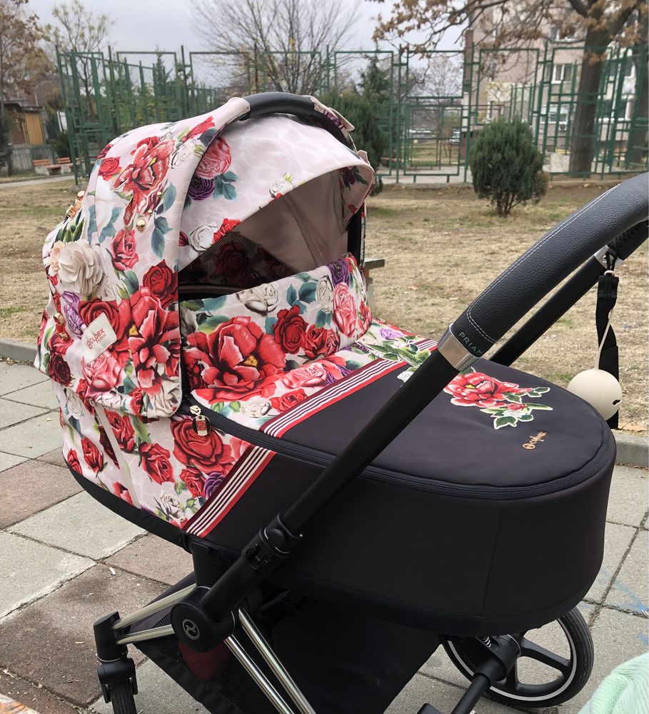 Кош от 0-6 месеца- Cybex priam spring bollossom