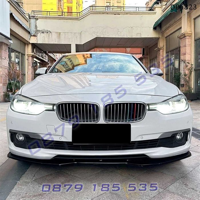 Черен лип спойлер предна броня BMW 3 F30 F31 12-19 бмв ф30 тунинг