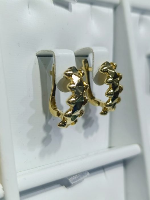 Тилла зирак, Золотые серьги, CARTIER Проба 585,вес 4,11 гр