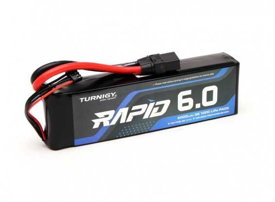 Turnigy Rapid 6000mAh 3S (11.1V) 100C LiPo Battery Pack pt Navo Nadit