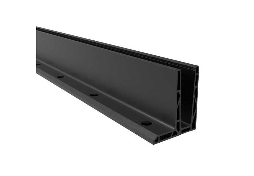 Profil Aluminiu Eloxat / Negru pentru Balustrada de Sticla + Fixare