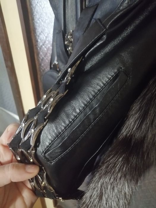 Елек от естествена кожа и естествен косъм