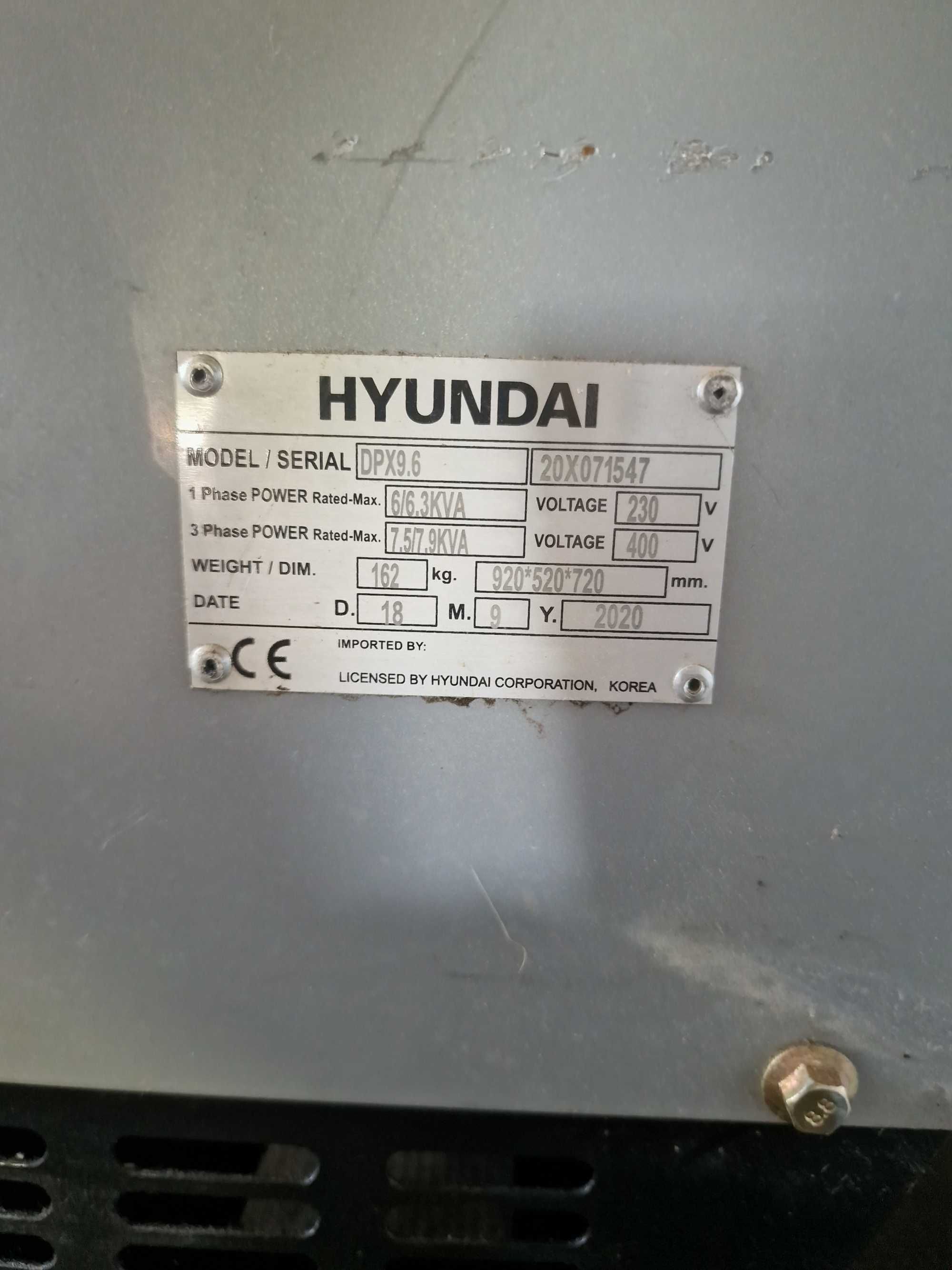Generator Hyundai DPX9.6