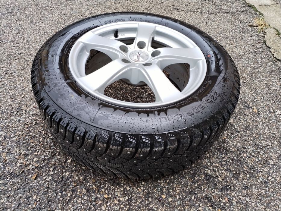 Jante Aluminiu 5x112 R16 Audi A4 A6+Anvelope Iarnă Noi 225 60 R16 2024