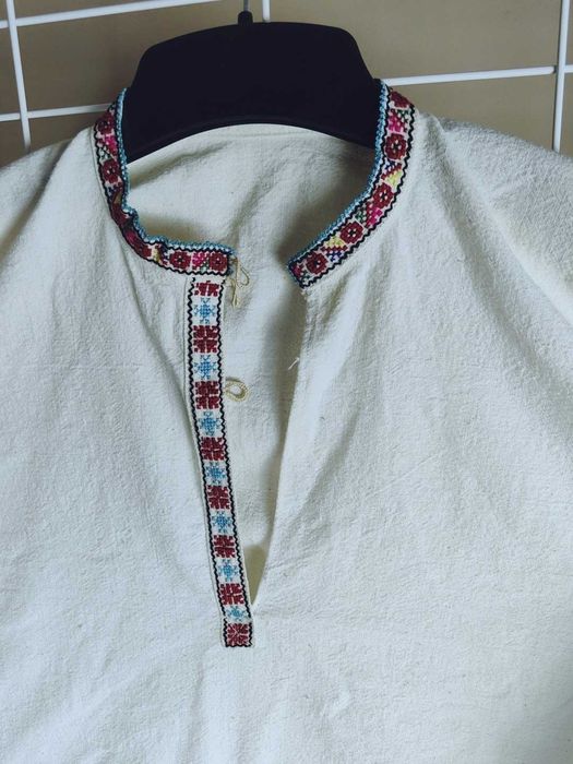 100-на Годишна Много Голяма ЖЕНСКА РИЗА БРОДЕРИЯ Шевица Носия