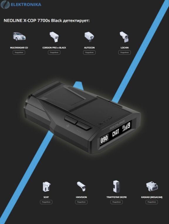 Antiradar Neoline 7700S Black