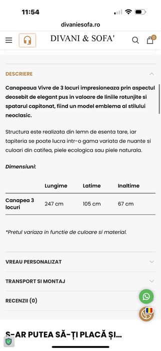 Canapea Divani&Sofa