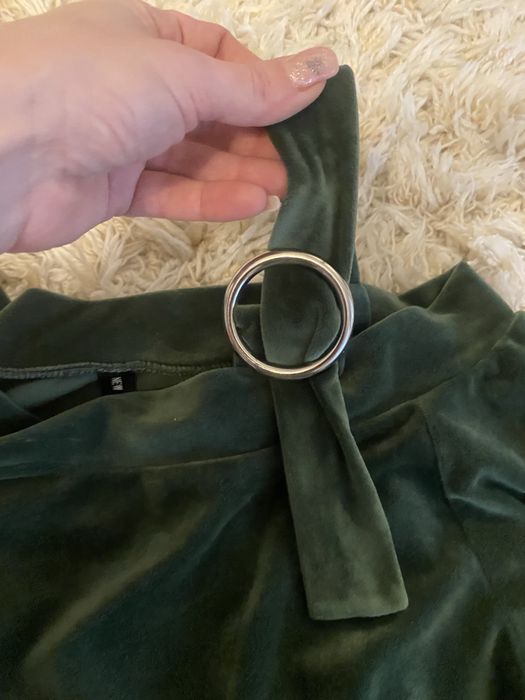 Bluza verde dama catifea