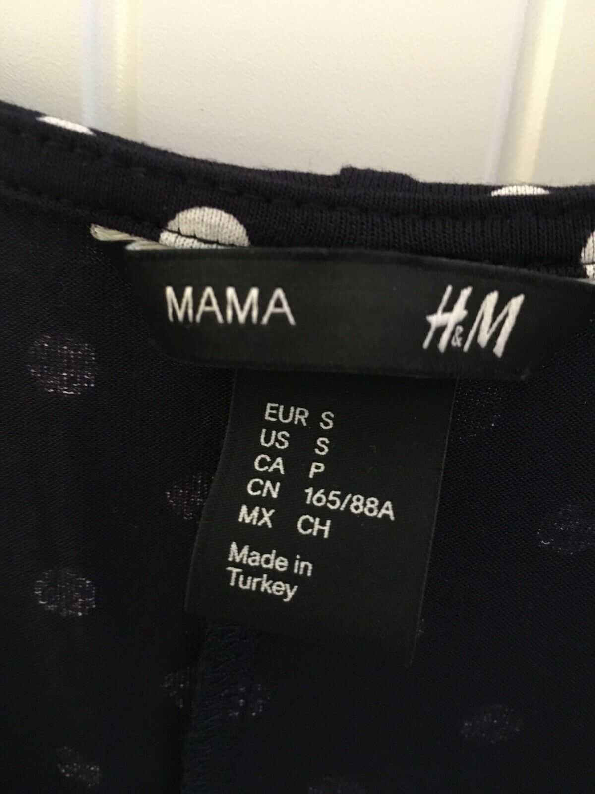 Страхотна лятна рокля за бременни на бели точки H & M